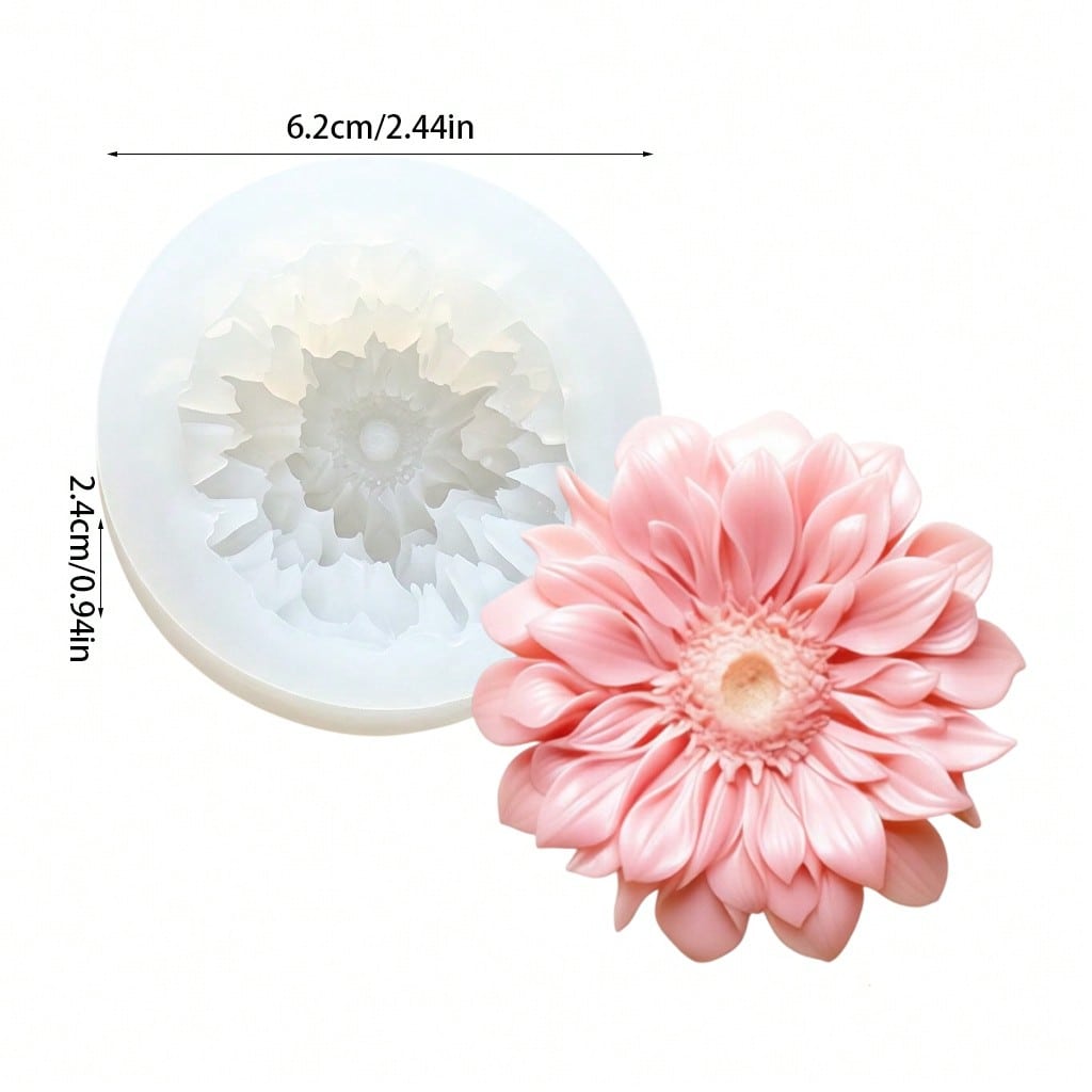 Home Fragrance Gift - 3D Gerbera Silicone Candle Mold, Resin