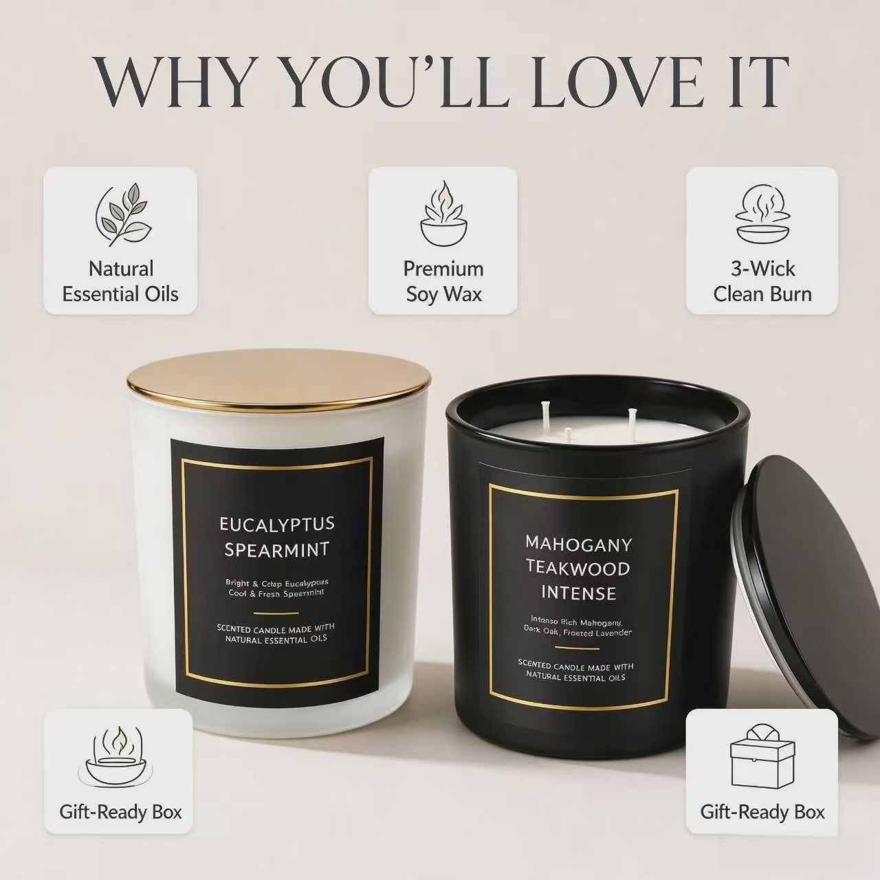 Scented Candles Romantic Air F - đánh giá và giá Home Fragrance Gift